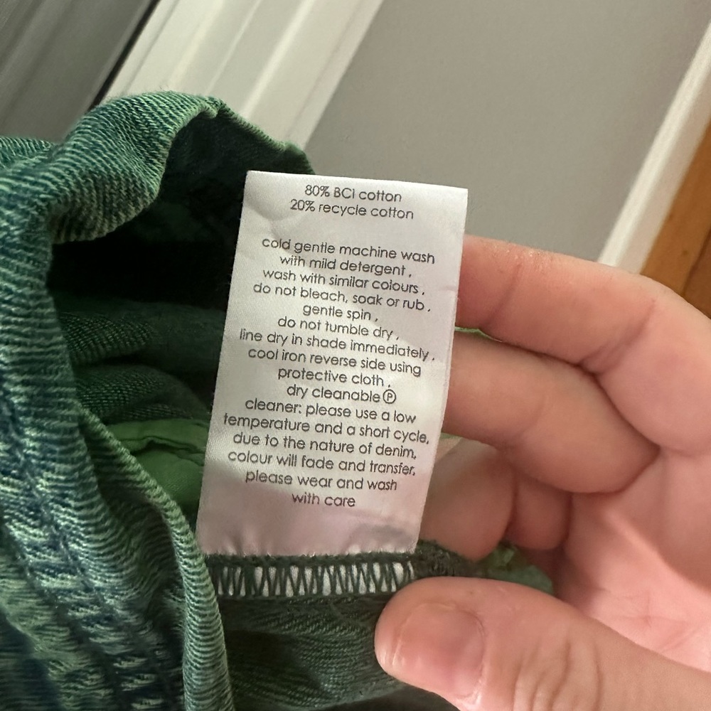 Gorman size 10 green cotton denim swing dress from winter 2022 collection. - Picture 5 of 5